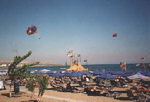 beach of Faliraki centre