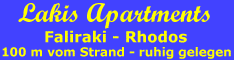 Lakis Apartments, Faliraki - Rhodos
