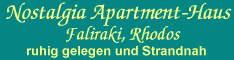 Infos zum Nostalgia-Apartment, Faliraki - Rhodos